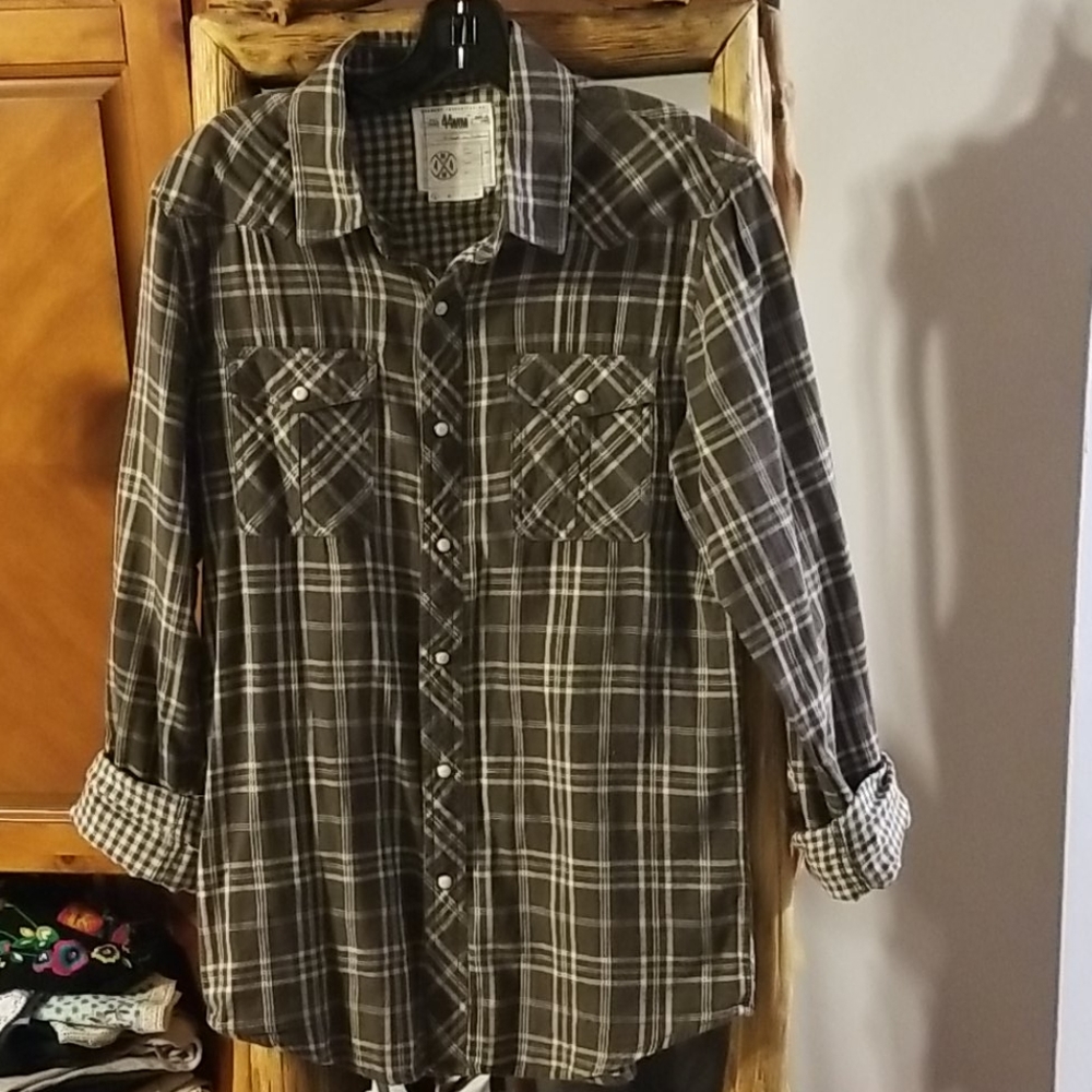 44MM men's putter plaid shirt